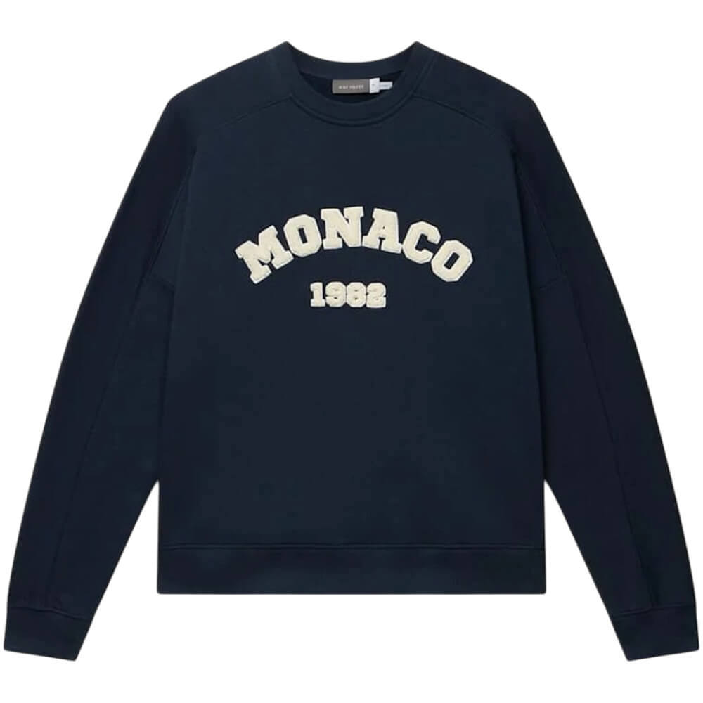 Mint Velvet Navy Monaco Slogan Sweatshirt